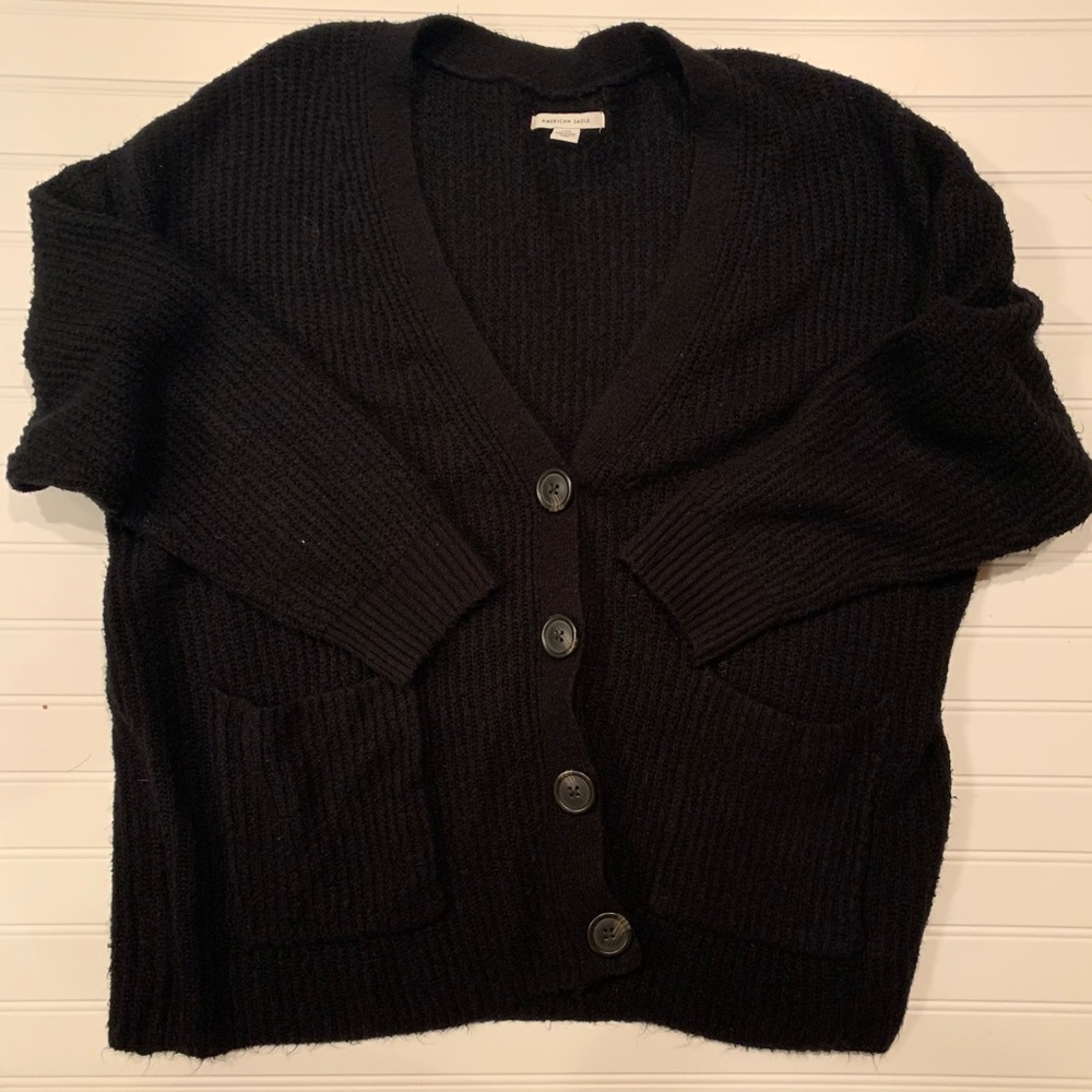 American Eagle black knitted cardigan